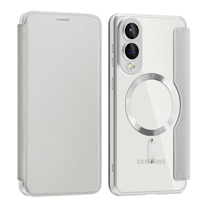 Funda MagSafe para Samsung Galaxy S25 Edge S937, Techsuit, SmartMag Book, Gris