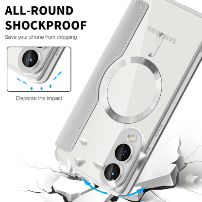 Funda MagSafe para Samsung Galaxy S25 Edge S937, Techsuit, SmartMag Book, Gris