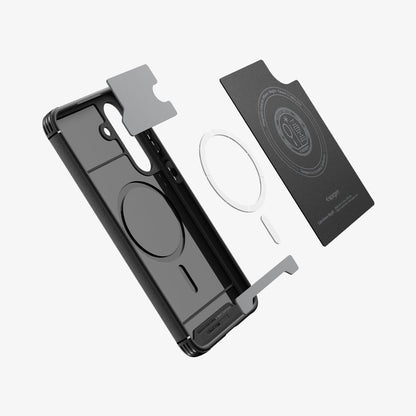 Funda MagSafe para Samsung Galaxy S25 FE, Spigen, Core Armor, Negra Mate ACS10021