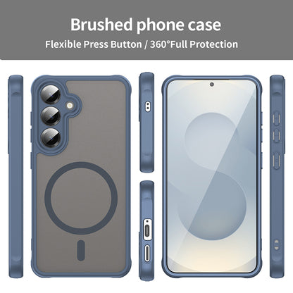 Funda MagSafe para Samsung Galaxy S25 FE, Techsuit, HaloFrost II, Azul Marino