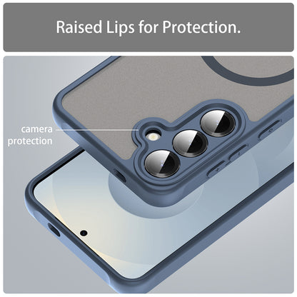 Funda MagSafe para Samsung Galaxy S25 FE, Techsuit, HaloFrost II, Azul Marino
