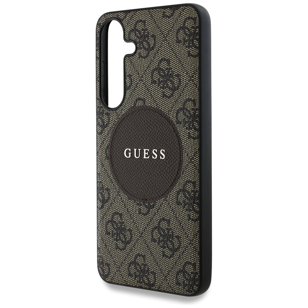 Funda MagSafe para Samsung Galaxy S25+ S936, Guess, 4G Circle Classic Logo, Marrón