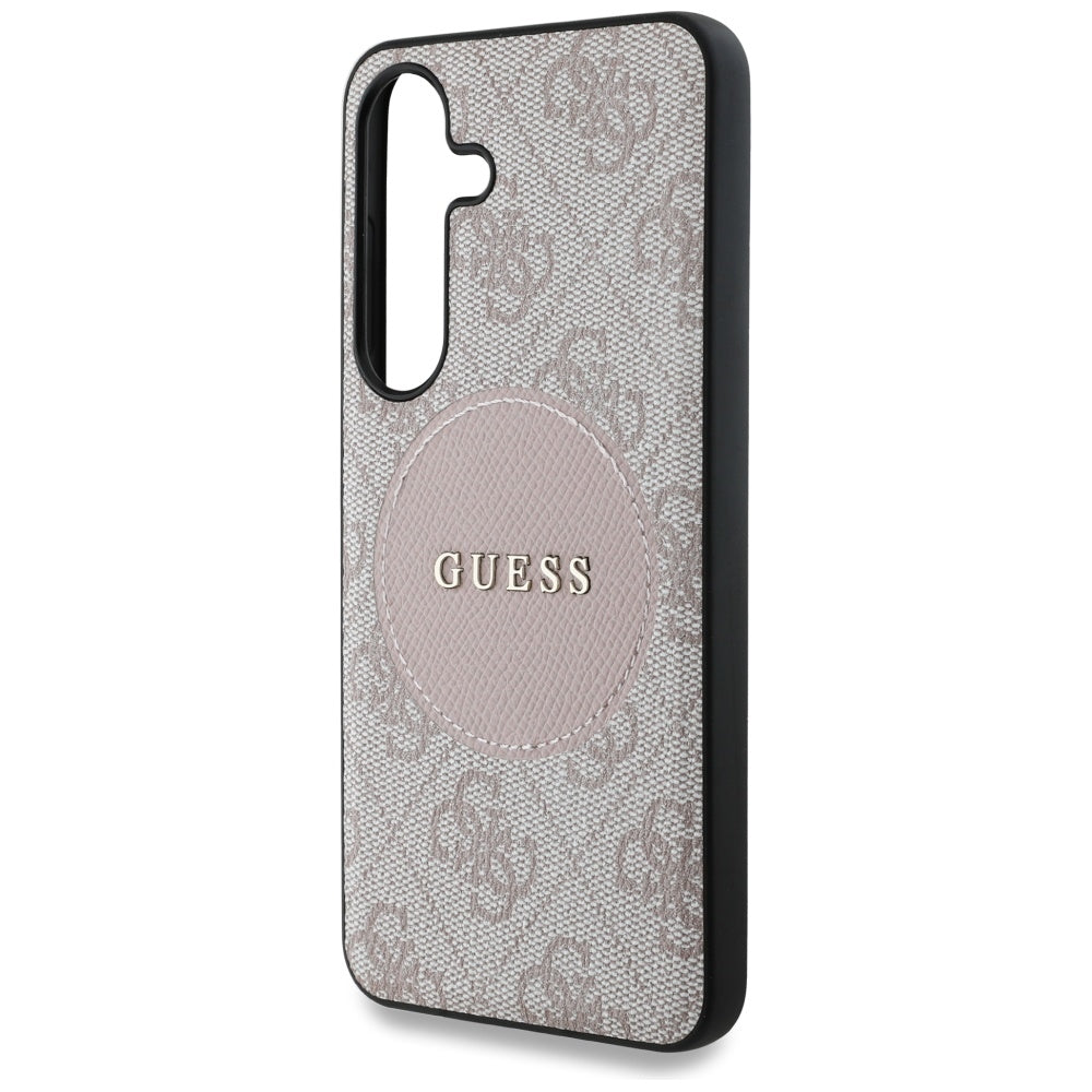 Funda MagSafe para Samsung Galaxy S25+ S936, Guess, 4G Circle Classic Logo, Rosa