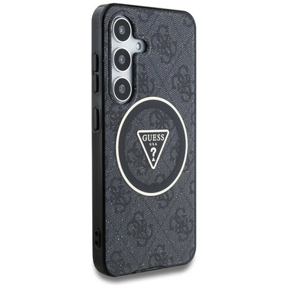 Funda MagSafe para Samsung Galaxy S25+ S936, Guess, IML Glitter 4G Circle Triangle, Negra