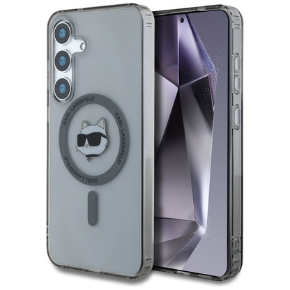 Funda MagSafe para Samsung Galaxy S25+ S936, Karl Lagerfeld, IML Choupette's Head, Negra