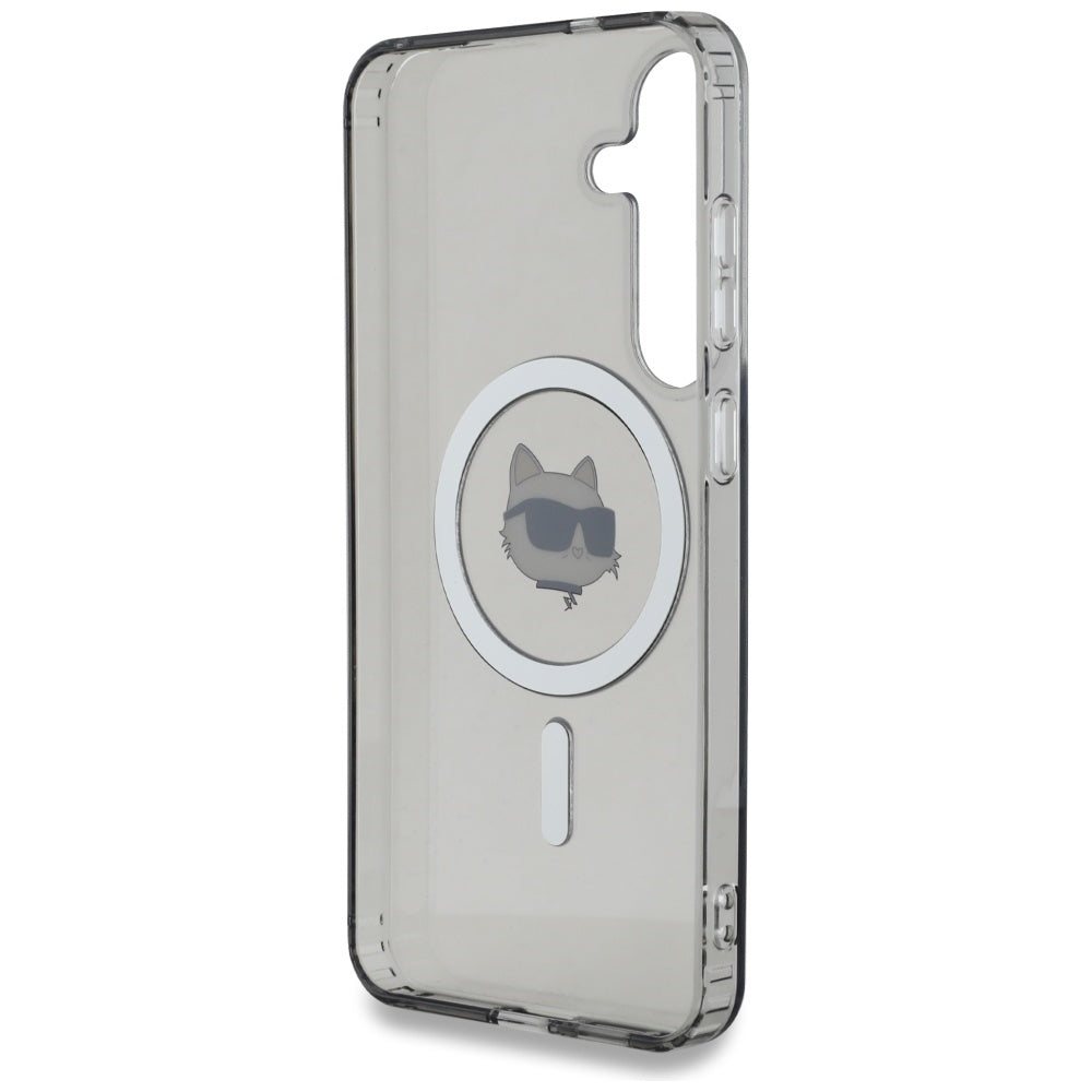 Funda MagSafe para Samsung Galaxy S25+ S936, Karl Lagerfeld, IML Choupette's Head, Negra