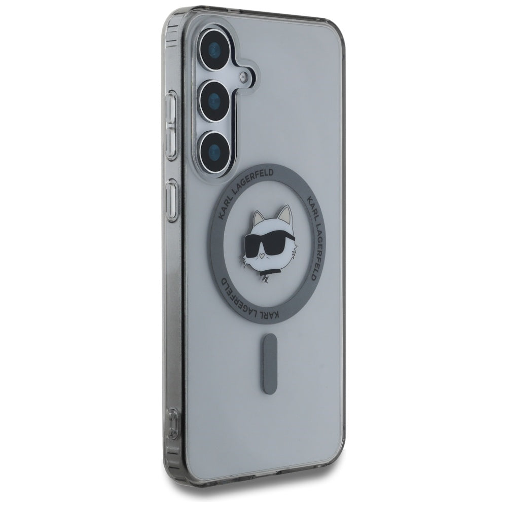 Funda MagSafe para Samsung Galaxy S25+ S936, Karl Lagerfeld, IML Choupette's Head, Negra