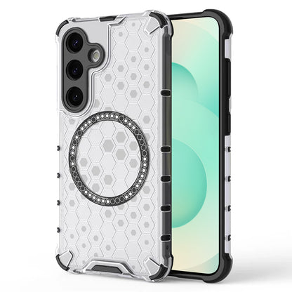 Funda MagSafe para Samsung Galaxy S25+ S936, Techsuit, HoneyComb Shield, Blanca