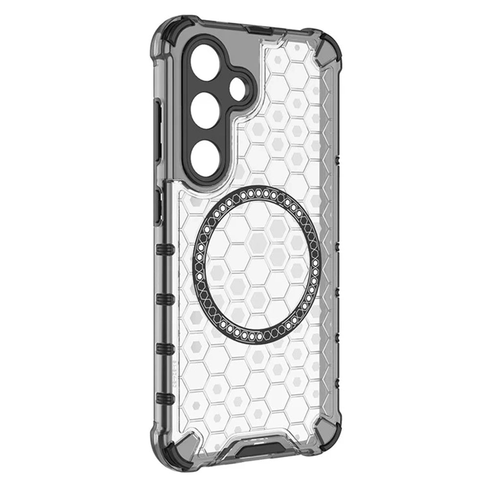 Funda MagSafe para Samsung Galaxy S25+ S936, Techsuit, HoneyComb Shield, Blanca