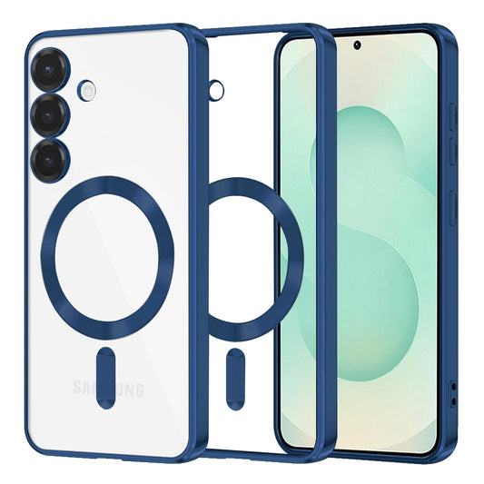 Funda MagSafe para Samsung Galaxy S25+ S936, Techsuit, Luxury Crystal, Azul Oscuro