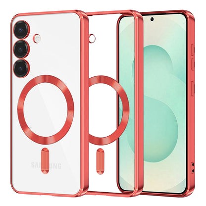 Funda MagSafe para Samsung Galaxy S25+ S936, Techsuit, Luxury Crystal, Roja