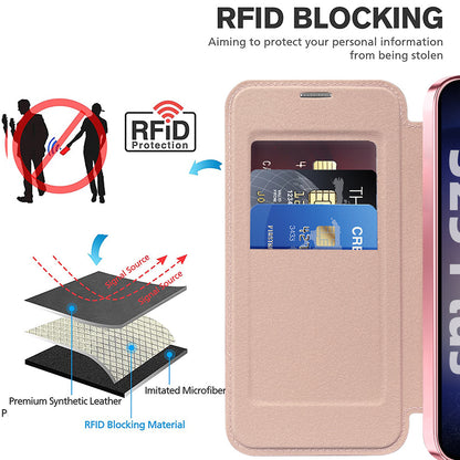 Funda MagSafe para Samsung Galaxy S25+ S936, Techsuit, SmartMag Book, Rosa