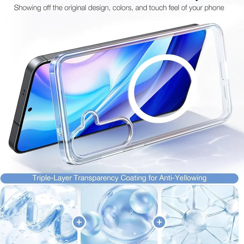 Funda MagSafe para Samsung Galaxy S25+ S936, Torras, Guardian, Transparente