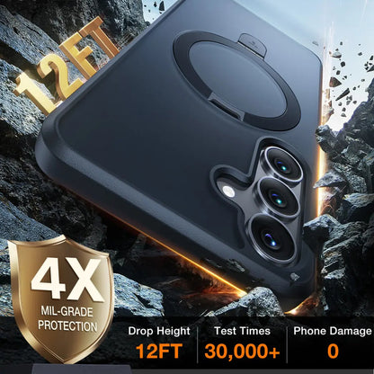 Funda MagSafe para Samsung Galaxy S25+ S936, Torras, Ostand, Negra