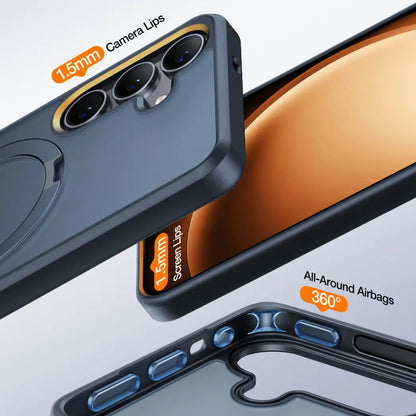 Funda MagSafe para Samsung Galaxy S25+ S936, Torras, Ostand, Negra