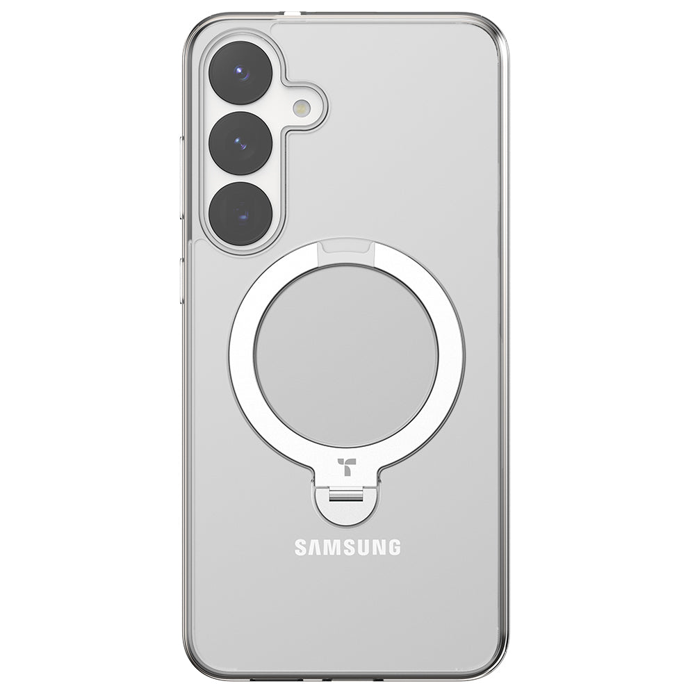 Funda MagSafe para Samsung Galaxy S25+ S936, Torras, Ostand Spin, Transparente