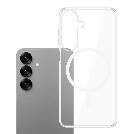 Funda MagSafe para Samsung Galaxy S25 S931, 3MK, Clear MagCase, Transparente