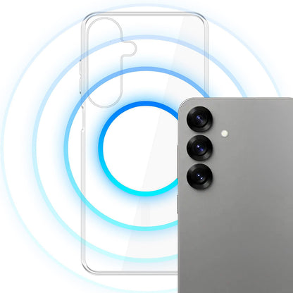 Funda MagSafe para Samsung Galaxy S25 S931, 3MK, Clear MagCase, Transparente