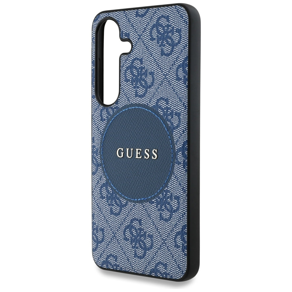 Funda MagSafe para Samsung Galaxy S25 S931, Guess, 4G Circle Classic Logo, Azul.