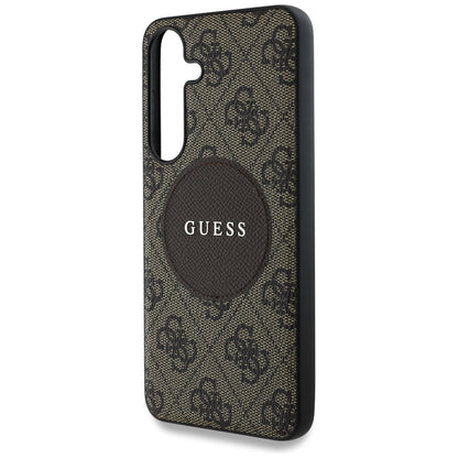 Funda MagSafe para Samsung Galaxy S25 S931, Guess, 4G Circle Classic Logo, Marrón