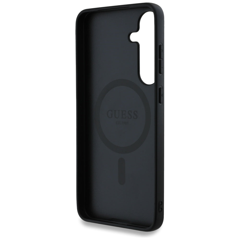 Funda MagSafe para Samsung Galaxy S25 S931, Guess, 4G Circle Classic Logo, Marrón