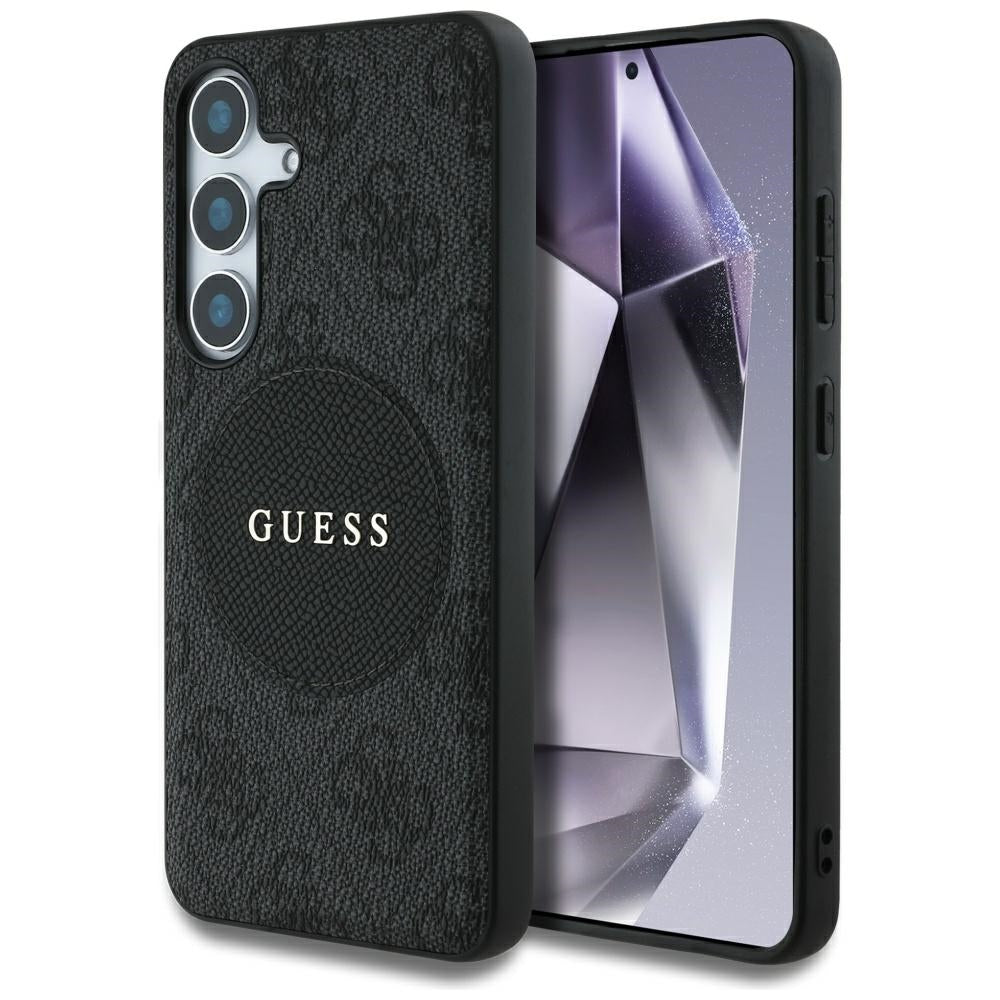 Funda MagSafe para Samsung Galaxy S25 S931, Guess, 4G Circle Classic Logo, Negra