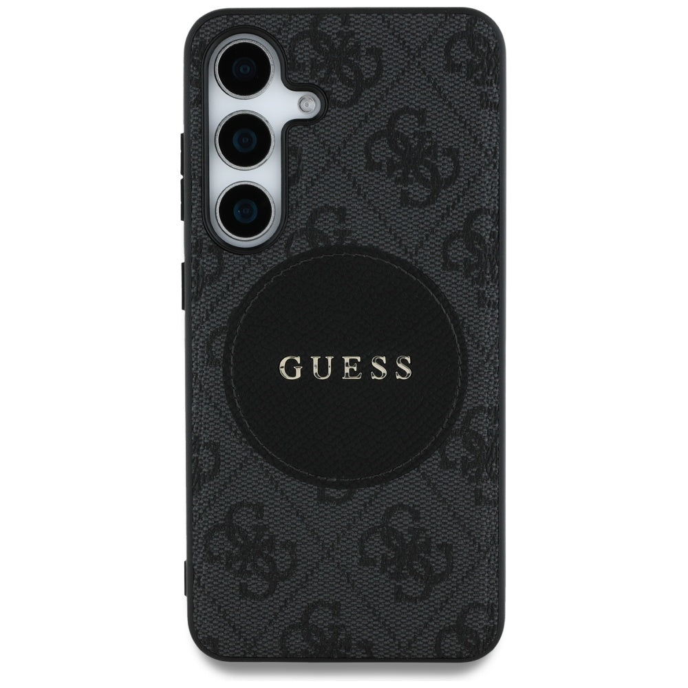 Funda MagSafe para Samsung Galaxy S25 S931, Guess, 4G Circle Classic Logo, Negra