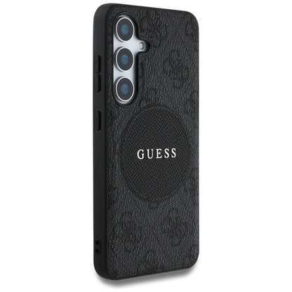 Funda MagSafe para Samsung Galaxy S25 S931, Guess, 4G Circle Classic Logo, Negra