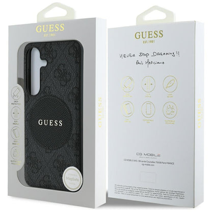 Funda MagSafe para Samsung Galaxy S25 S931, Guess, 4G Circle Classic Logo, Negra