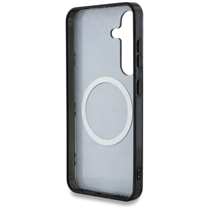 Funda MagSafe para Samsung Galaxy S25 S931, Guess, IML Peony On 4G Background, Negra