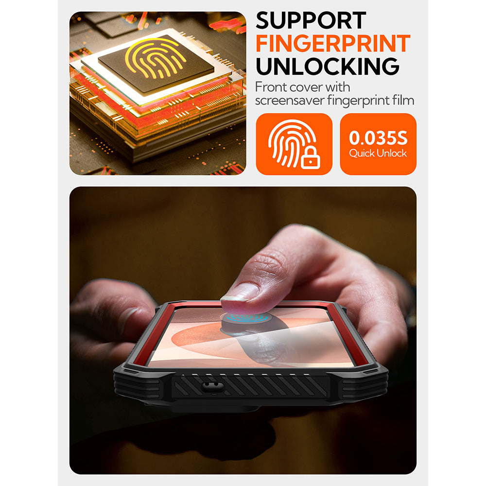 Funda MagSafe para Samsung Galaxy S25 S931, i-Blason, ArmorBox, Roja