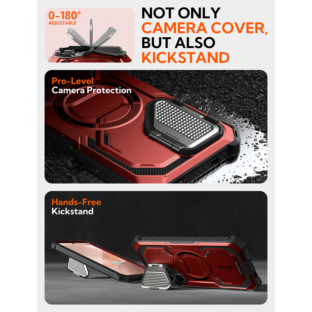 Funda MagSafe para Samsung Galaxy S25 S931, i-Blason, ArmorBox, Roja