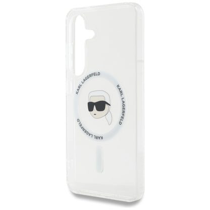 Funda MagSafe para Samsung Galaxy S25 S931, Karl Lagerfeld, IML Karl's Head, Blanca
