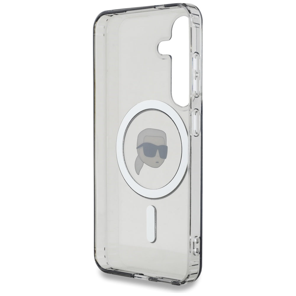 Funda MagSafe para Samsung Galaxy S25 S931, Karl Lagerfeld, IML Karl's Head, Negra