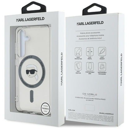 Funda MagSafe para Samsung Galaxy S25 S931, Karl Lagerfeld, IML Karl's Head, Negra