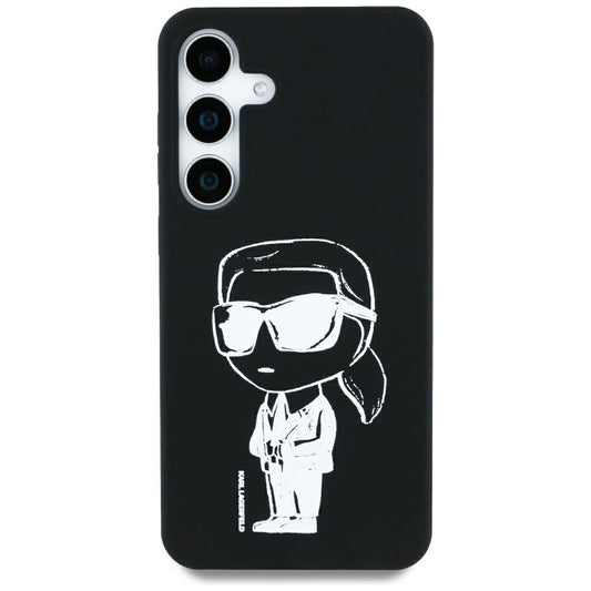 Funda MagSafe para Samsung Galaxy S25 S931, Karl Lagerfeld, Silicona Graffiti, Negra