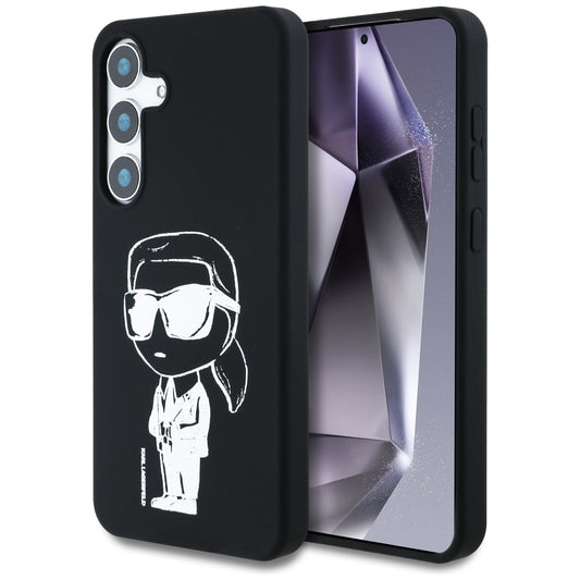 Funda MagSafe para Samsung Galaxy S25 S931, Karl Lagerfeld, Silicona Graffiti, Negra