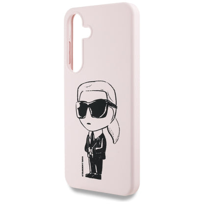 Funda MagSafe para Samsung Galaxy S25 S931, Karl Lagerfeld, Silicona Graffiti, Rosa