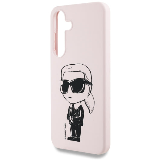 Funda MagSafe para Samsung Galaxy S25 S931, Karl Lagerfeld, Silicona Graffiti, Rosa