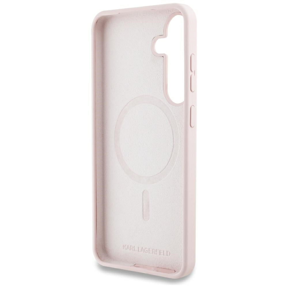 Funda MagSafe para Samsung Galaxy S25 S931, Karl Lagerfeld, Silicona Graffiti, Rosa
