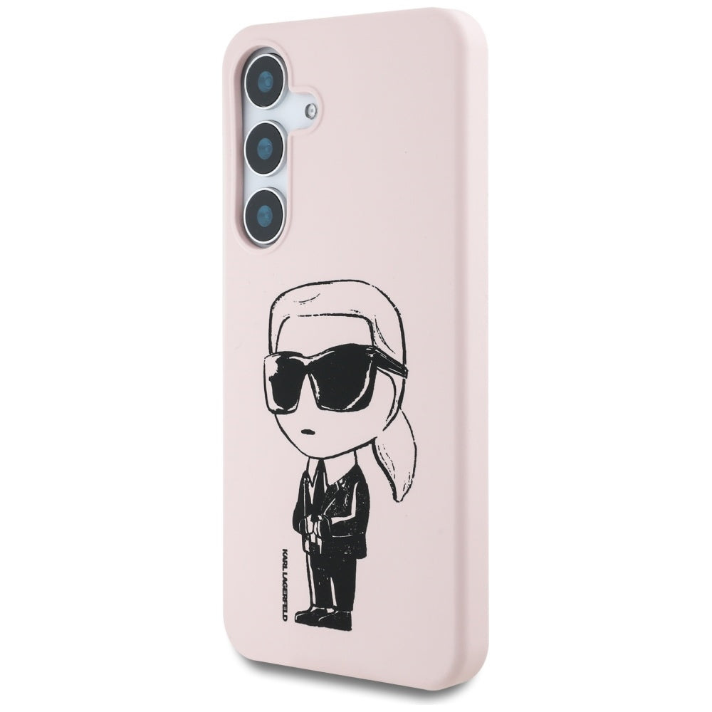 Funda MagSafe para Samsung Galaxy S25 S931, Karl Lagerfeld, Silicona Graffiti, Rosa