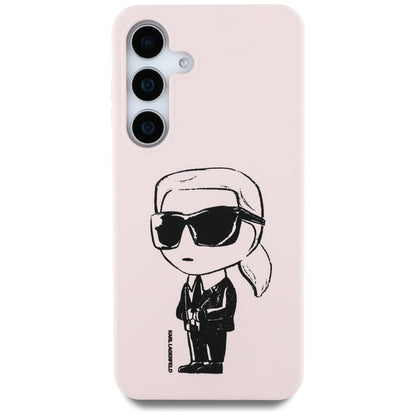 Funda MagSafe para Samsung Galaxy S25 S931, Karl Lagerfeld, Silicona Graffiti, Rosa
