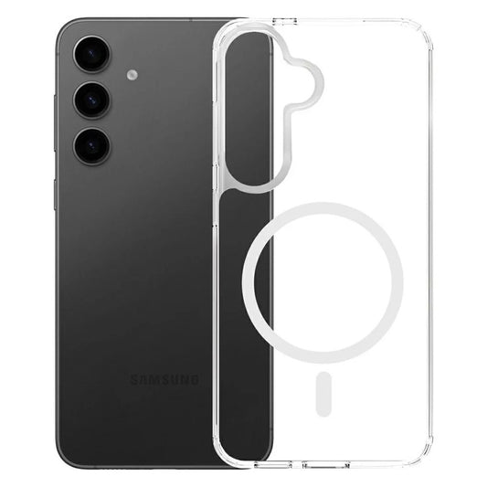 Funda MagSafe para Samsung Galaxy S25 S931 / S24 S921, 3MK, Armor MagCase, Transparente
