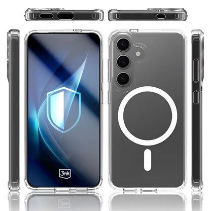 Funda MagSafe para Samsung Galaxy S25 S931 / S24 S921, 3MK, Armor MagCase, Transparente