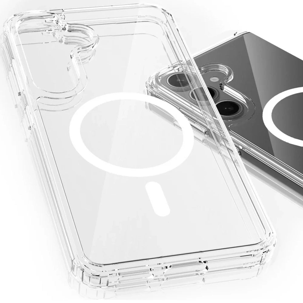 Funda MagSafe para Samsung Galaxy S25 S931 / S24 S921, 3MK, Armor MagCase, Transparente