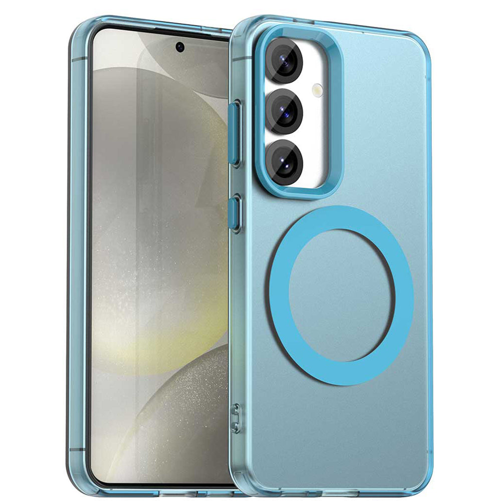 Funda MagSafe para Samsung Galaxy S25 S931 / S24 S921, Techsuit, CandyCase, Azul