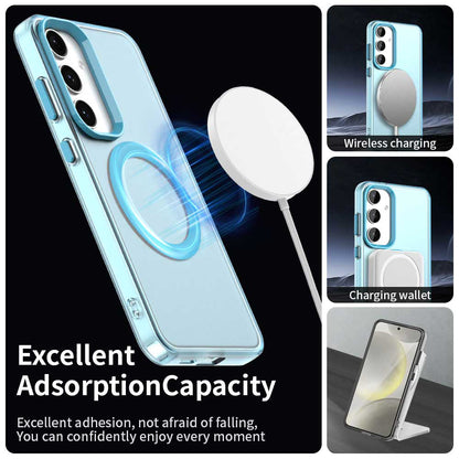Funda MagSafe para Samsung Galaxy S25 S931 / S24 S921, Techsuit, CandyCase, Azul