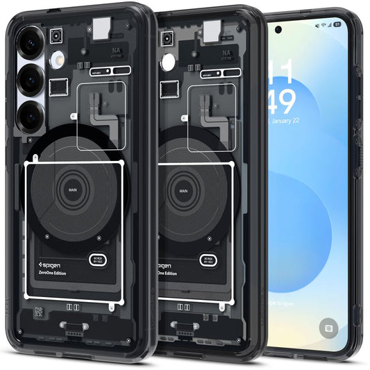 Funda MagSafe para Samsung Galaxy S25 S931, Spigen, Ultra Hybrid Zero One, Negra ACS09003