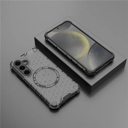 Funda MagSafe para Samsung Galaxy S25 S931, Techsuit, HoneyComb Shield, Negra