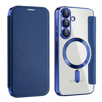 Funda MagSafe para Samsung Galaxy S25 S931, Techsuit, SmartMag Book, Azul